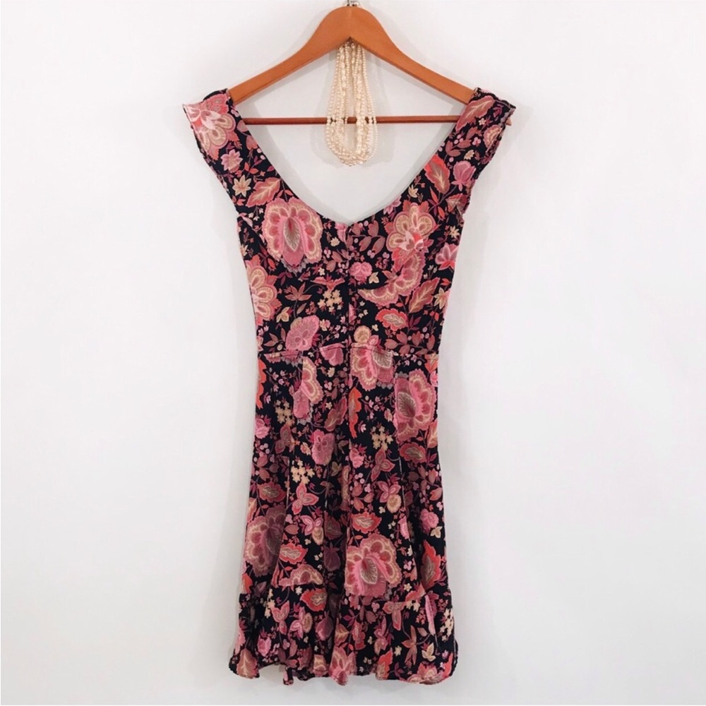REFORMATION Perla Dress In Hendrix Floral Mini Ruffles - Picture 4 of 8